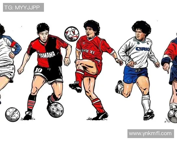 足球明星卡通形象踢人趣味插画展现精彩瞬间